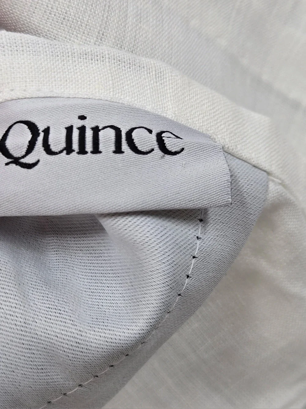 NWT QUINCE Set Of 2 48x108 European Linen True Blackout Curtains White 0409